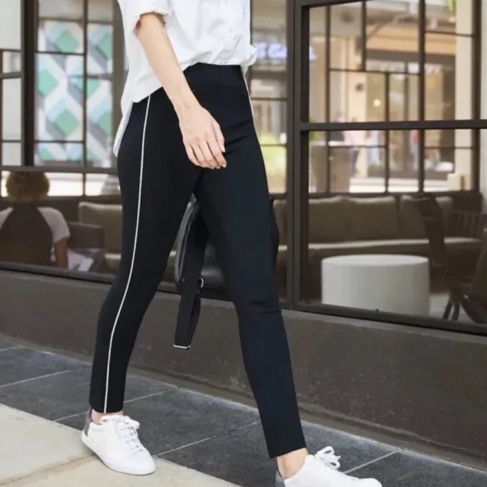 NWOT SPANX the Perfect Pant size Large Ankle Piped Skinny Black 20286Q